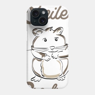 cute hamster, Smiles are free Phone Case