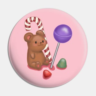 Cute Candy Bear Pin