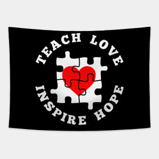 Teach Love Inspire Hope Autism Awareness Tapestry