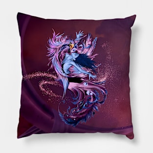 Fly with a fantasy bird Pillow