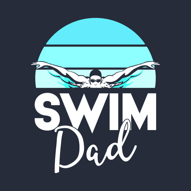 Swim Team Shirt Dad Father School Swimming Meet Swimmer by 14thFloorApparel