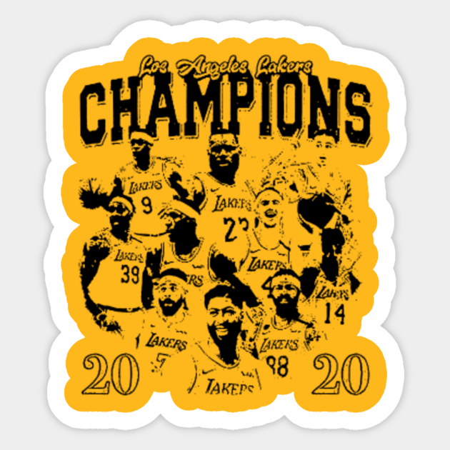 2020 Lakers World Champion Shirt Bootleg Vintage Tee 2020 Lakers World Champion Sticker Teepublic