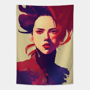 beautiful girl digital art - DESIGN Tapestry