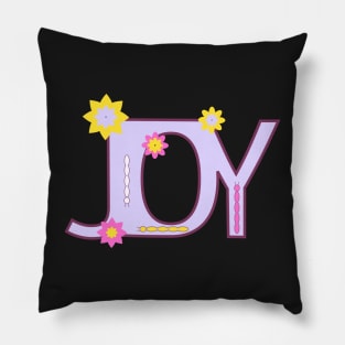 Joy in blue and pink Pillow