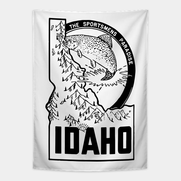 Idaho State Outline Tapestry by Widmore