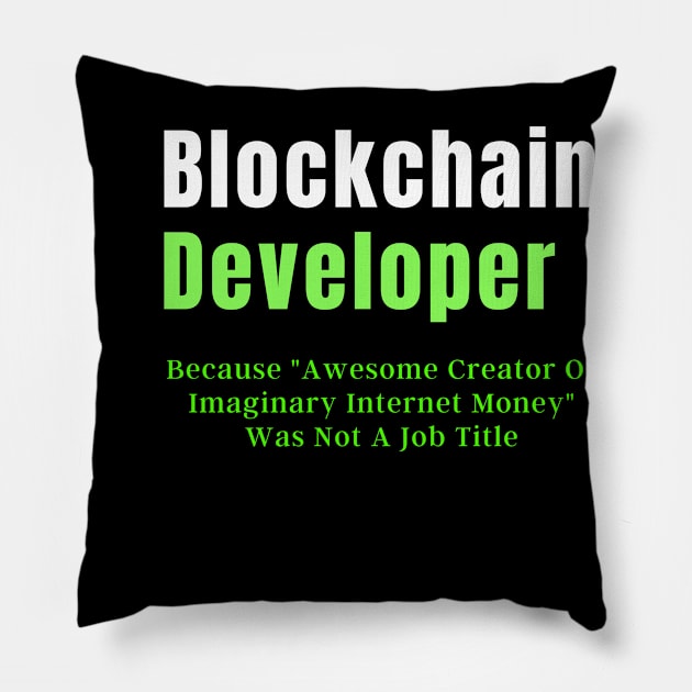 Blockchain developer Pillow by UniqueStyle