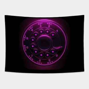 Neon Retro Rotary Dial Tapestry