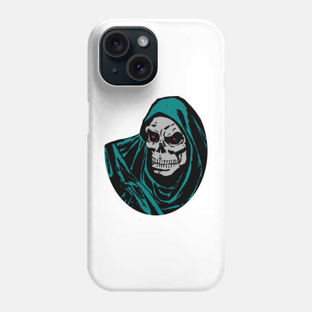 Reaper Skull In Hood Design Phone Case by TF Brands