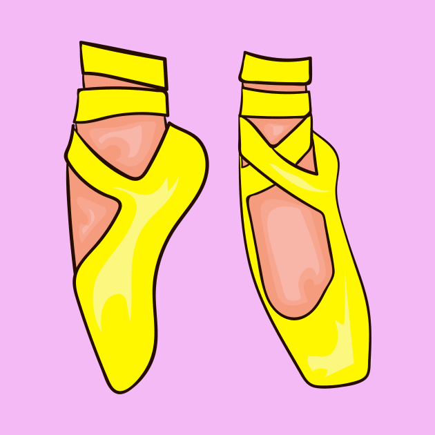 Yellow Ballet Shoes by CatsAreAmazing1