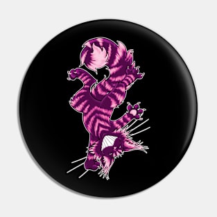 Magenta Cheshire Cat Pin