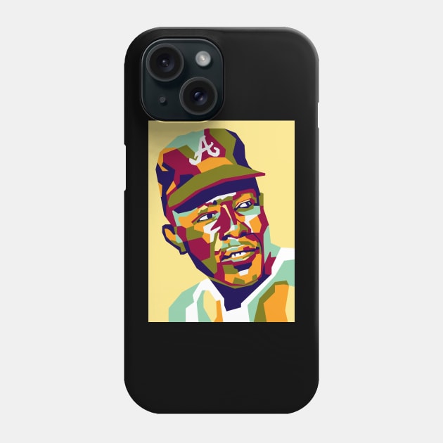 Abstract Hank Aaron in WPAP Phone Case by smd90