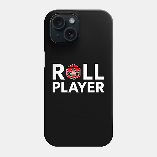 Roll Player (Red d20) Phone Case by NashSketches