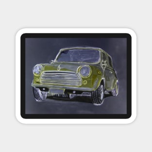 Classic Mini Chalk Yellow Magnet