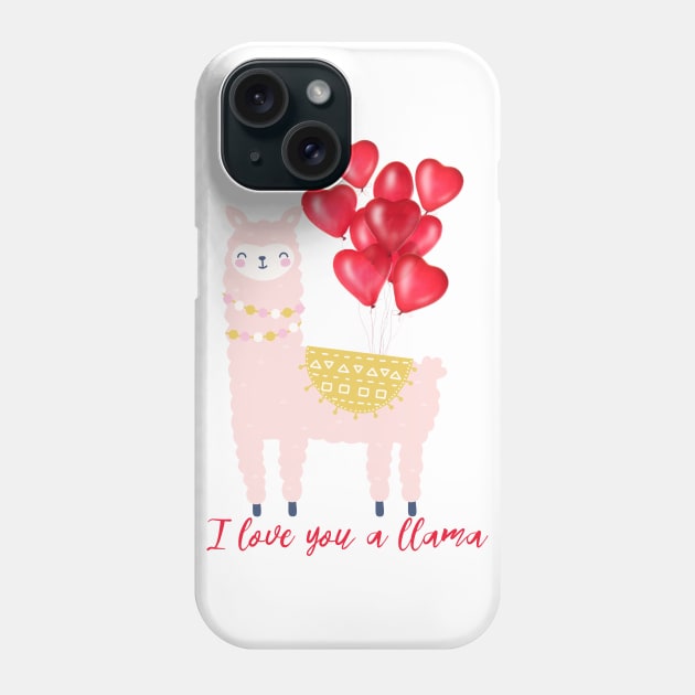 I Love You a Llama Phone Case by Gsproductsgs