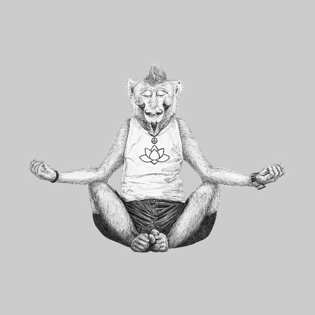 Monkey Yoga by ronnkools