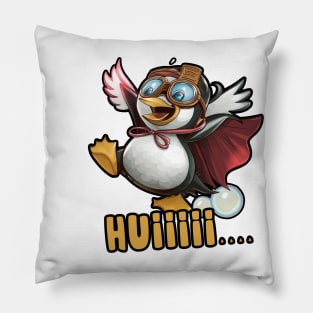 Adventurous Aviator Penguin - Flight Enthusiast penguin Pillow