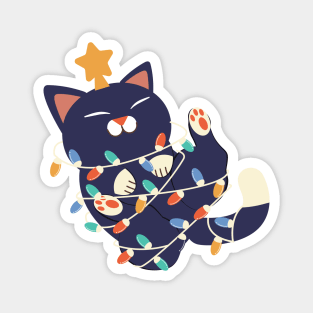 Christmas Kitty Magnet