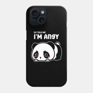 Kawaii panda i'm angy Phone Case