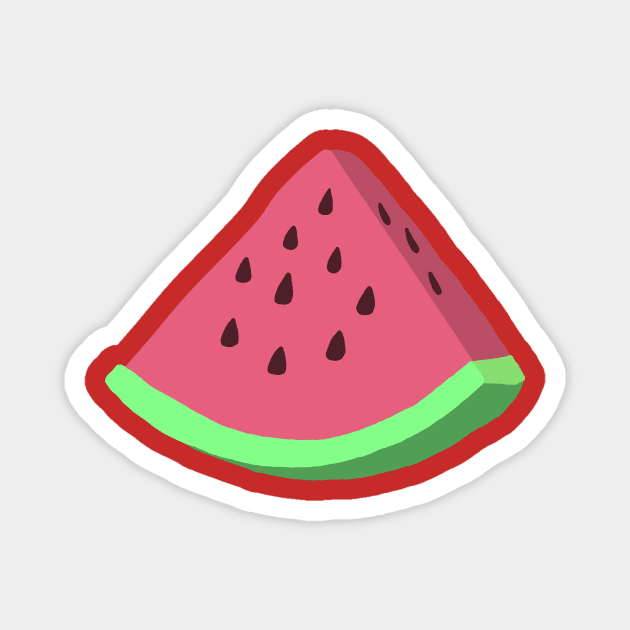 Watermelon Slice Magnet by saradaboru