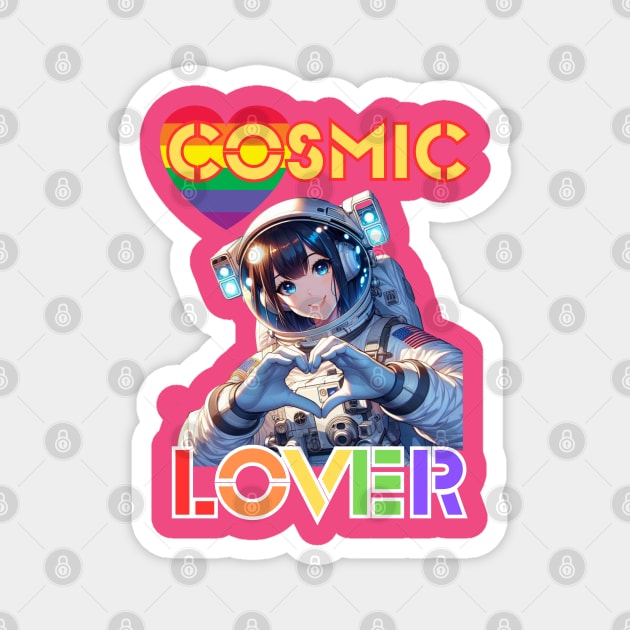 Kawaii, Anime Girl, Cosmic Lover | Catsie Cat Magnet by Catsie Cat