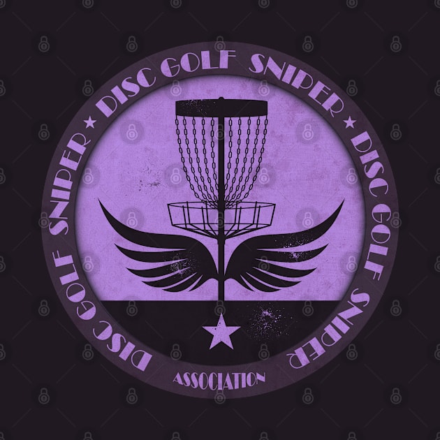 Purple Disc Golf Sniper Wings by CTShirts