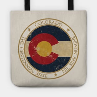 Vintage Colorado State USA United States of America American Flag Tote
