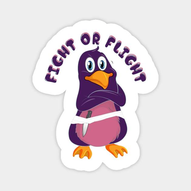 Fight or Flight, But I Can't Fly Magnet by Selva_design14