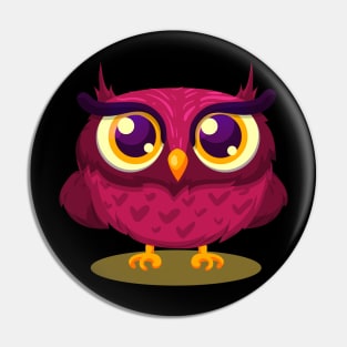 Cute Colorful Owl in the backyard Pin