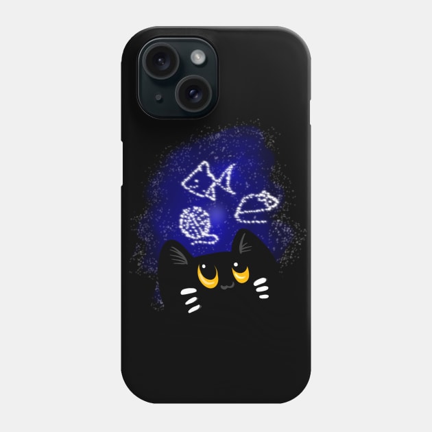 Kitty dreams Phone Case by Witchvibes