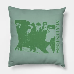 Madness - Silhouette Retro Green Pillow