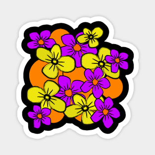 retro floral design Magnet