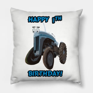 Happy 11th birthday tractor design Pillow