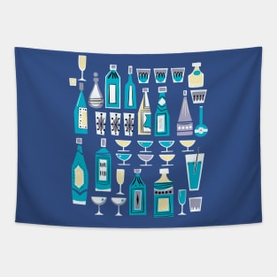 Happy Hour Vintage Cocktail Time Tapestry