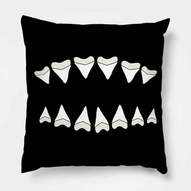 Shark Mouth Mask Design 2 Pillow by BitemarkMedia