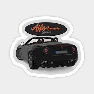 ALFA ROMEO 8C SPIDER Black Back Magnet