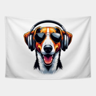 American Foxhound Smiling DJ: Vibes of Joy and Harmony Tapestry