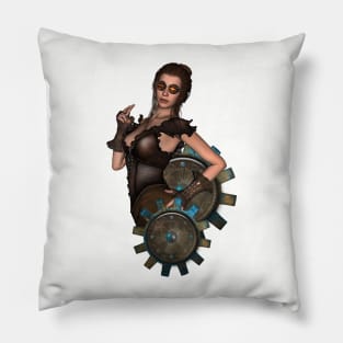 The lady of Steampunk Pillow