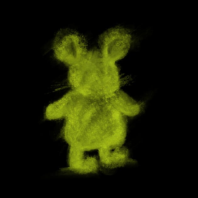 Fluffy Lime Fluro Green Mouse by AshleyWilksArt