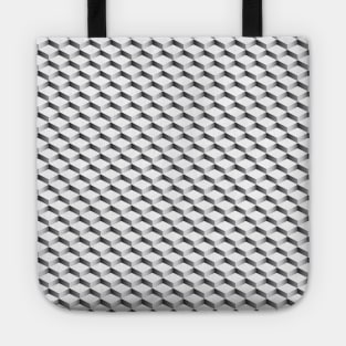 Geometric levels shaded in greys Tote