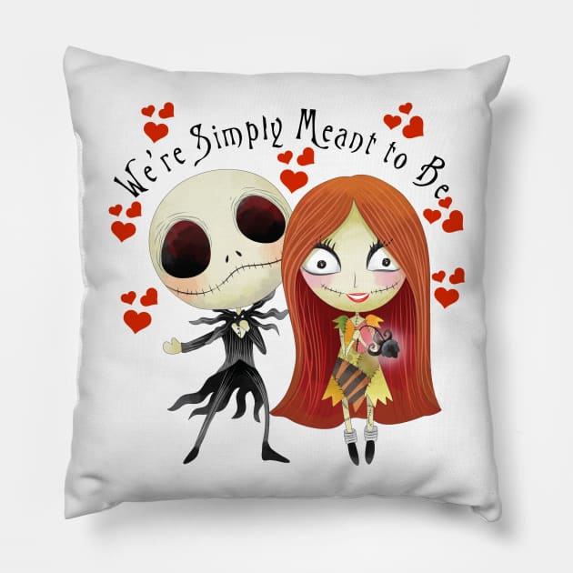 Simply Meant To Be Pillow by WalkingMombieDesign