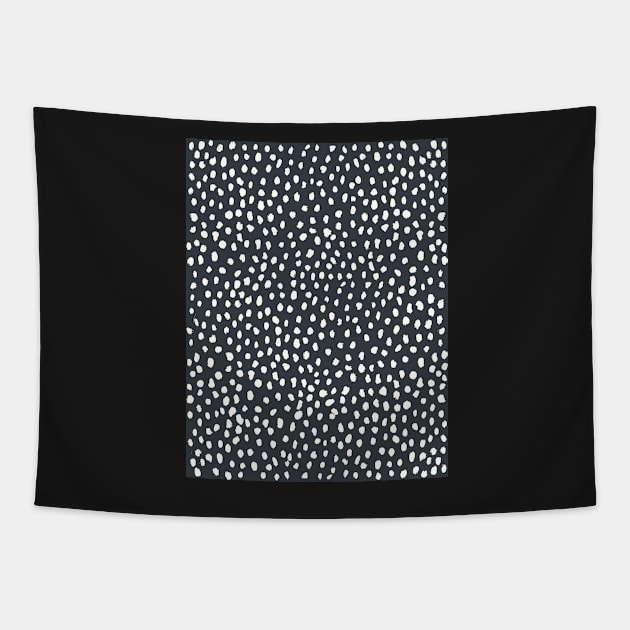 Dark Grey Dalmatian Print Mask Tapestry by cait-shaw