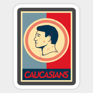 Caucasians  Sticker for Sale by picken-shirely