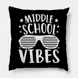 Middle School Vibes Teacher Student First Day Of School 2023 Pillow