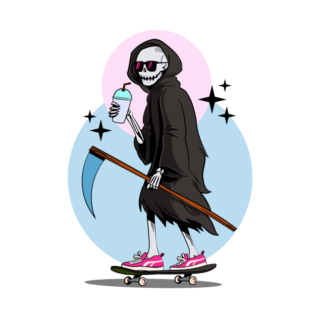 Death Rides On A Skateboard by KohorArt