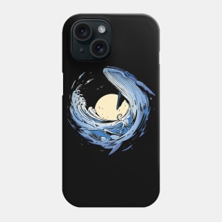 Oceanic Nocturne: Moonlit Whale and Octopus Phone Case