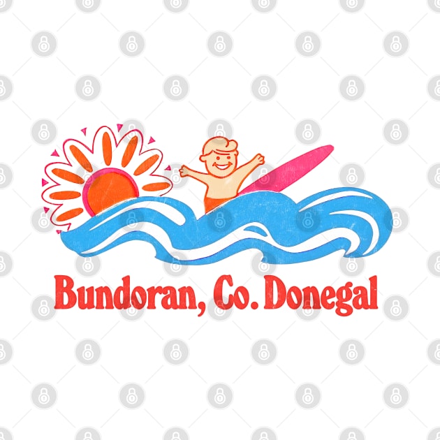 Bundoran, Co Dongeal - Irish Retro Surf Gift Design by feck!