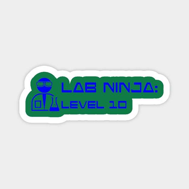 Lab Ninja Level 10 Blue Chemist Magnet by MoPaws