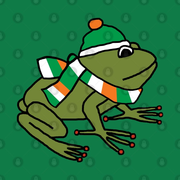 Cute Irish Frog on St Patricks Day by ellenhenryart