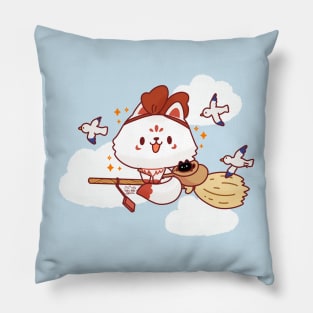 Kitsune Fox Witch Pillow