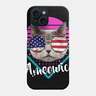 Ameowica Cat Sunglasses triangle Transparant Phone Case